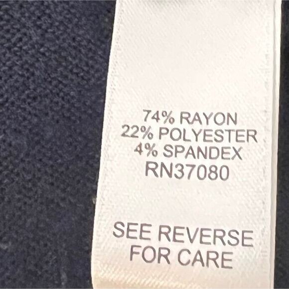 Cato est 1946 Womens Tunic Sweater XL Navy Blue Stay Positive Long Sleeve - Picture 6 of 6